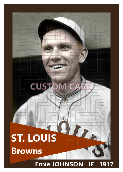 Ernie Johnson - 1917 St. Louis Browns - choose a size & style