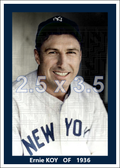 Ernie Koy - 1936 New York Yankees - choose a size & style
