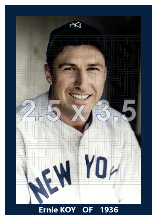 Ernie Koy - 1936 New York Yankees - choose a size & style
