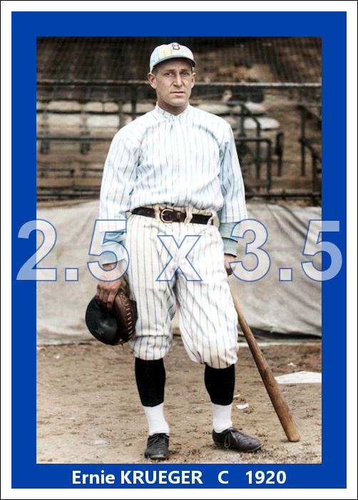 Ernie Krueger - 1920 Brooklyn Robins - choose a size & style