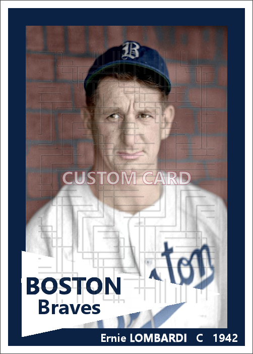 Ernie Lombardi - 1942 Boston Braves - choose a size & style
