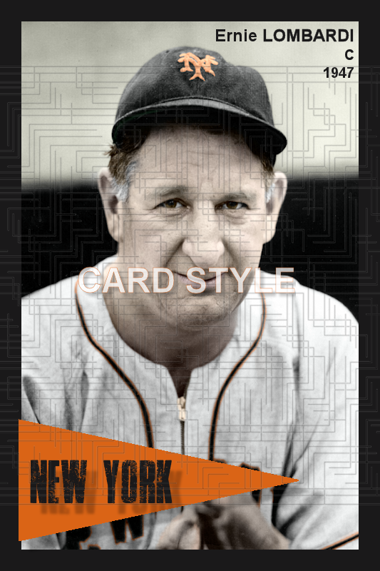 Ernie Lombardi  - 1947 New York Giants - choose a size & style