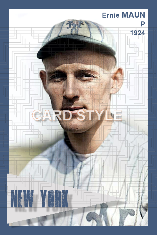Ernie Maun - 1924 New York Giants - choose a size & style