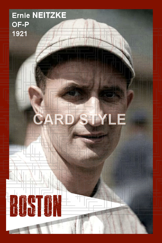 Ernie Neitzke - 1921 Boston Red Sox - choose a size & style