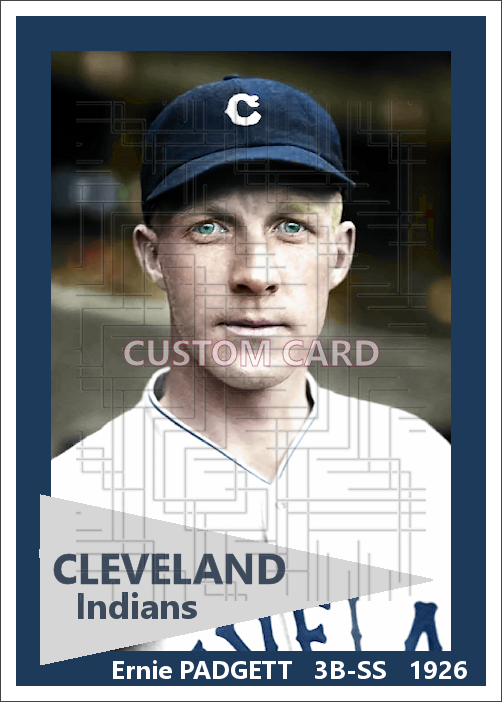 Ernie Padgett - 1926 Cleveland Indians - choose a size & style