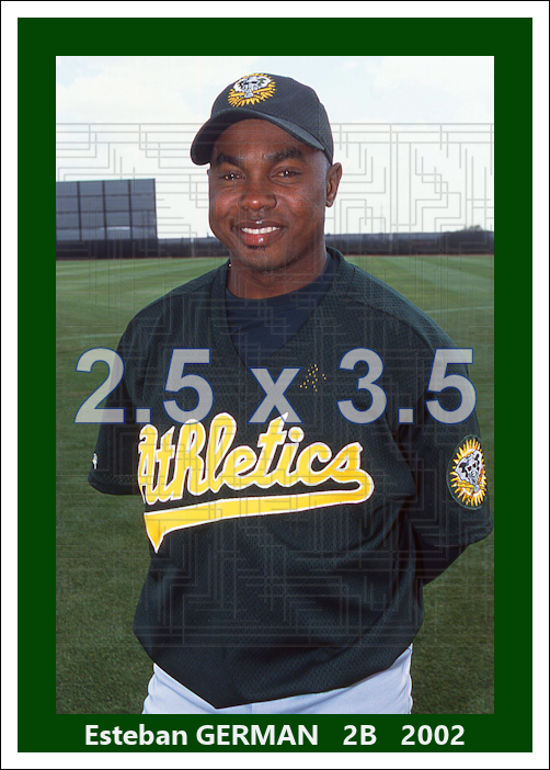 Esteban German - 2002 Oakland Athletics - choose a size & style