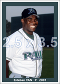 Esteban Yan - 2001 Tampa Bay Devil Rays - choose a size & style