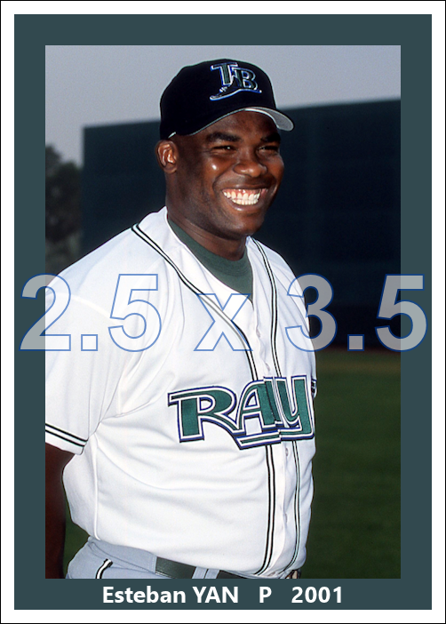 Esteban Yan - 2001 Tampa Bay Devil Rays - choose a size & style
