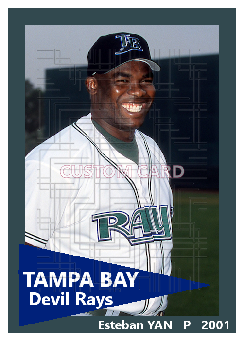 Esteban Yan - 2001 Tampa Bay Devil Rays - choose a size & style