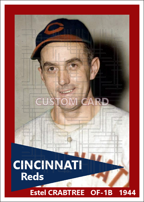 Estel Crabtree - 1944 Cincinnati Reds - choose a size & style