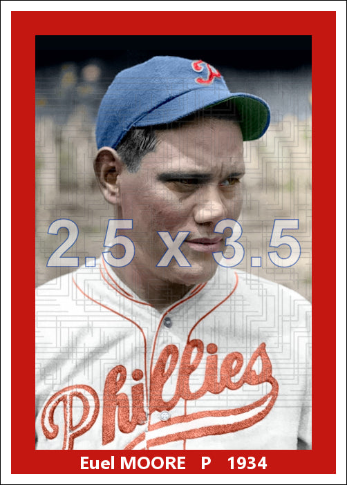 Euel Moore - 1934 Philadelphia Phillies - choose a size & style