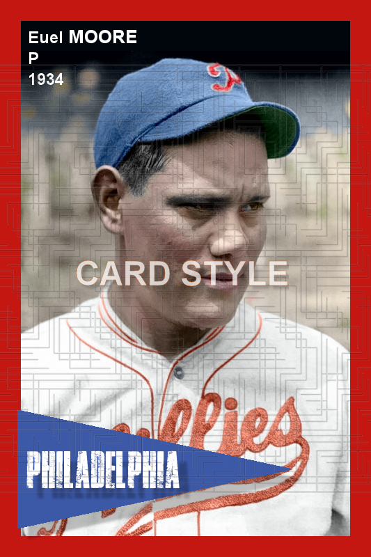 Euel Moore - 1934 Philadelphia Phillies - choose a size & style