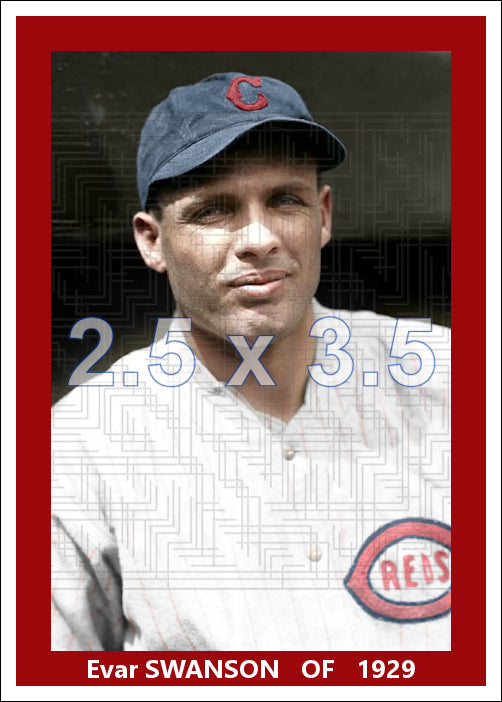 Evar Swanson - 1929 Cincinnati Reds - choose a size & style