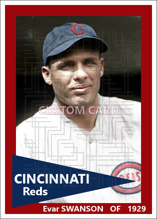 Evar Swanson - 1929 Cincinnati Reds - choose a size & style