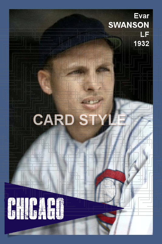 Evar Swanson - 1932 Chicago White Sox - choose a size & style