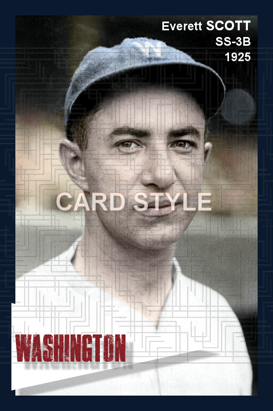 Everett Scott - 1925 Washington Senators - choose a size & style