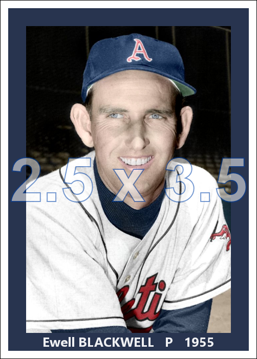 Ewell Blackwell - 1955 Kansas City Athletics - choose a size & style