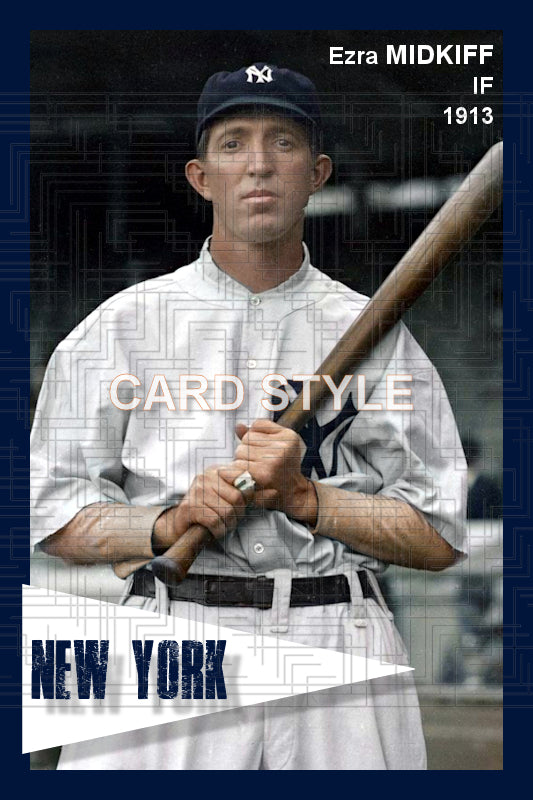 Ezra Midkiff - 1913 New York Yankees - choose a size & style