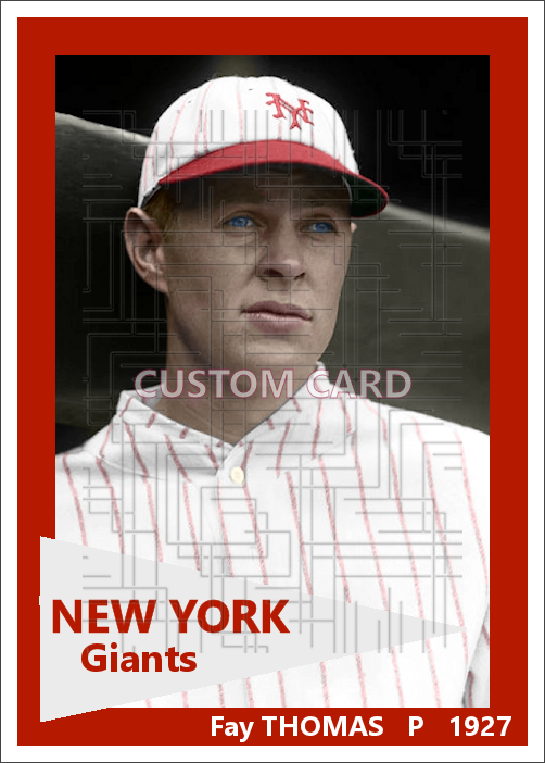 Fay Thomas - 1927 New York Giants - choose a size & style