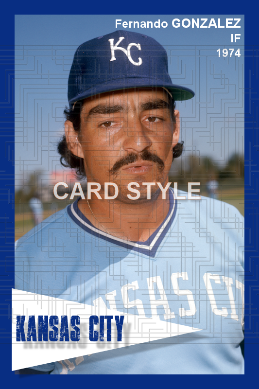 Fernando Gonzalez - 1974 Kansas City Royals - choose a size & style