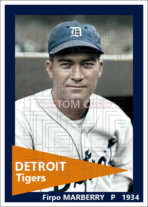 Firpo Marberry - 1934 Detroit Tigers - choose a size & style