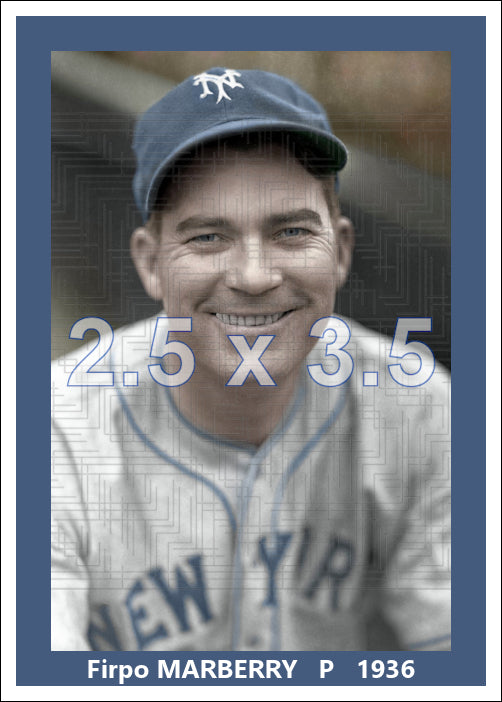 Firpo Marberry - 1936 New York Giants - choose a size & style
