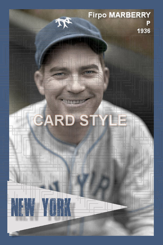 Firpo Marberry - 1936 New York Giants - choose a size & style