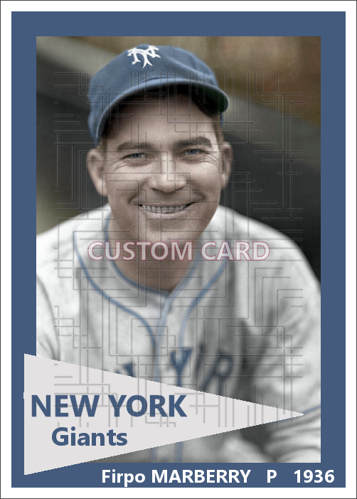 Firpo Marberry - 1936 New York Giants - choose a size & style