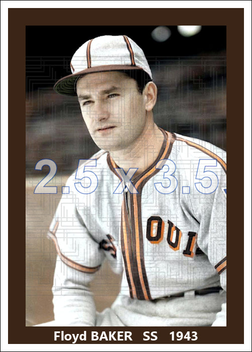 Floyd Baker - 1943 St. Louis Browns - choose a size & style