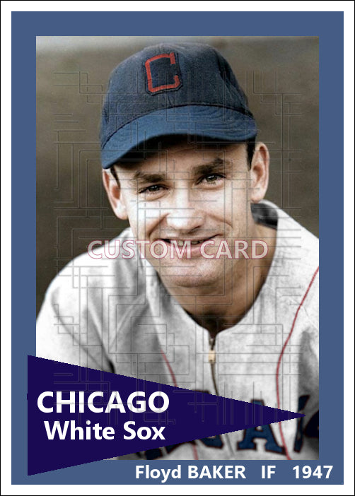Floyd Baker - 1947 Chicago White Sox - choose a size & style