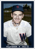 Floyd Baker - 1952-53 Washington Senators - choose a size & style
