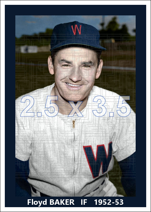 Floyd Baker - 1952-53 Washington Senators - choose a size & style