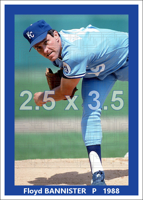 Floyd Bannister - 1988 Kansas City Royals - choose a size & style