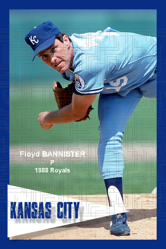 Floyd Bannister - 1988 Kansas City Royals - choose a size & style