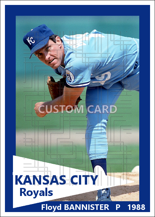Floyd Bannister - 1988 Kansas City Royals - choose a size & style