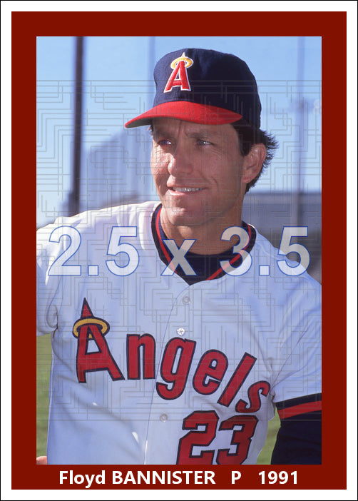 Floyd Bannister - 1991 California Angels - choose a size & style