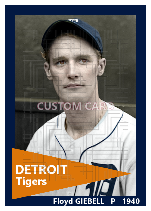 Floyd Giebell - 1940 Detroit Tigers - choose a size & style