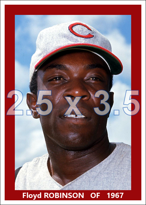 Floyd Robinson - 1967 Cincinnati Reds - choose a size & style
