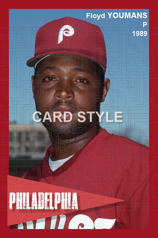Floyd Youmans - 1989 Philadelphia Phillies - choose a size & style