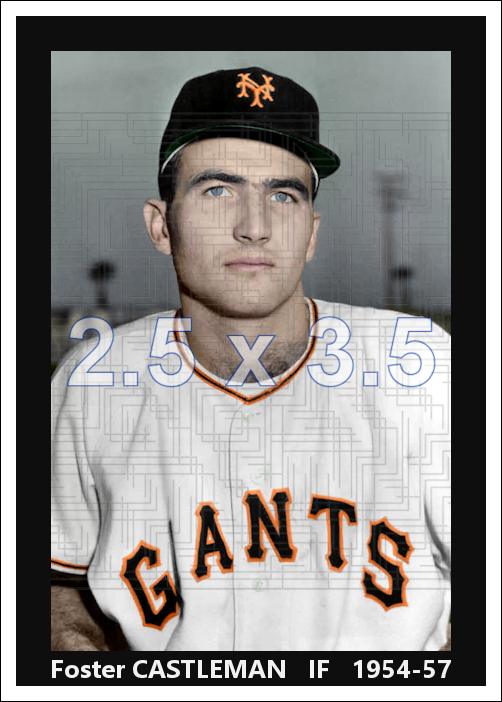 Foster Castleman - 1954-57 New York Giants - choose a size & style