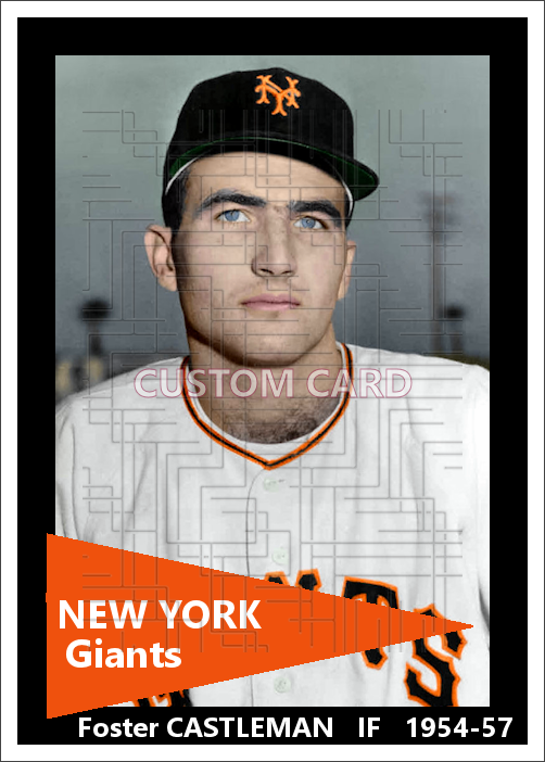 Foster Castleman - 1954-57 New York Giants - choose a size & style