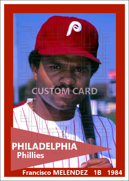Francisco Melendez - 1984 Philadelphia Phillies - choose a size & style
