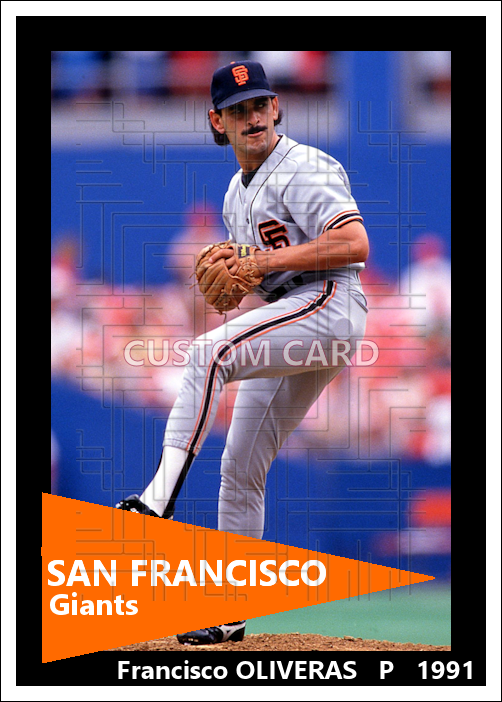 Francisco Oliveras - 1991 San Francisco Giants - choose a size & style