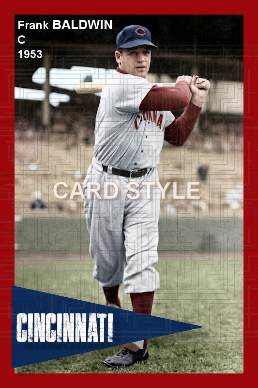 Frank Baldwin - 1953 Cincinnati Reds - choose a size & style