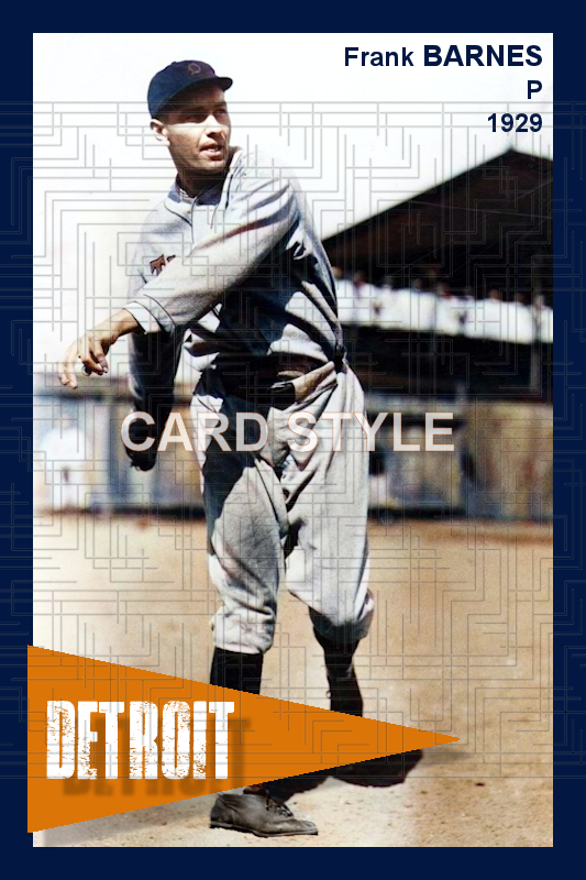 Frank Barnes - 1929 Detroit Tigers - choose a size & style