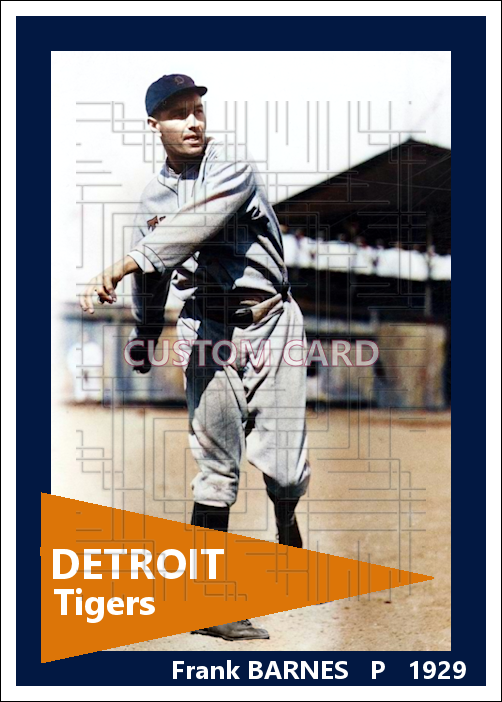 Frank Barnes - 1929 Detroit Tigers - choose a size & style