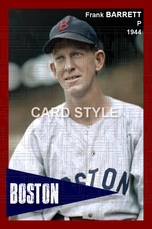 Frank Barrett - 1944 Boston Red Sox - choose a size & style