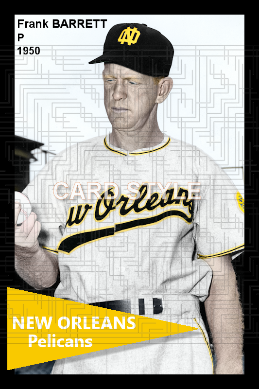 Frank Barrett - 1949-50 New Orleans Pelicans - choose a size & style