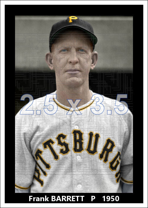 Frank Barrett - 1950 Pittsburgh Pirates - choose a size & style