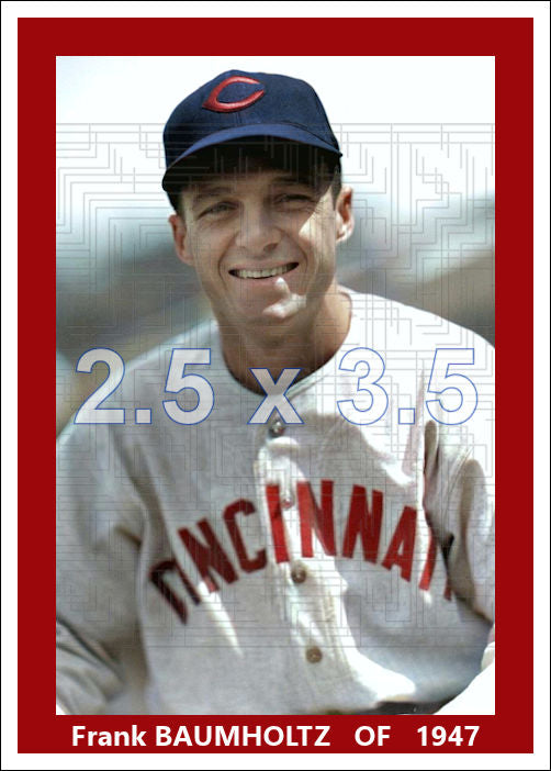 Frank Baumholtz - 1947 Cincinnati Reds - choose a size & style